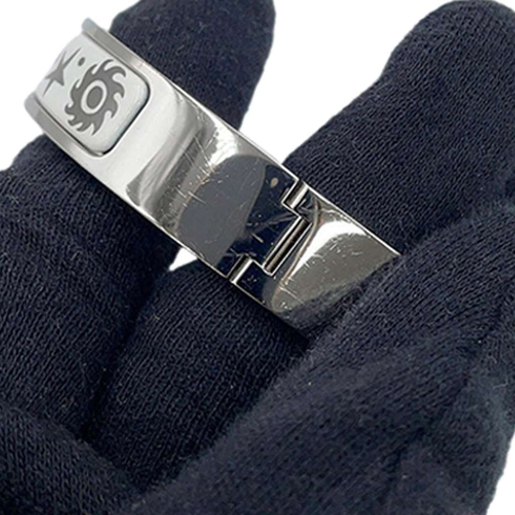 Hermès Narrow Enamel Sous le Charme d Orphee Clic H Bracelet PM Silver Very good condition - Box View