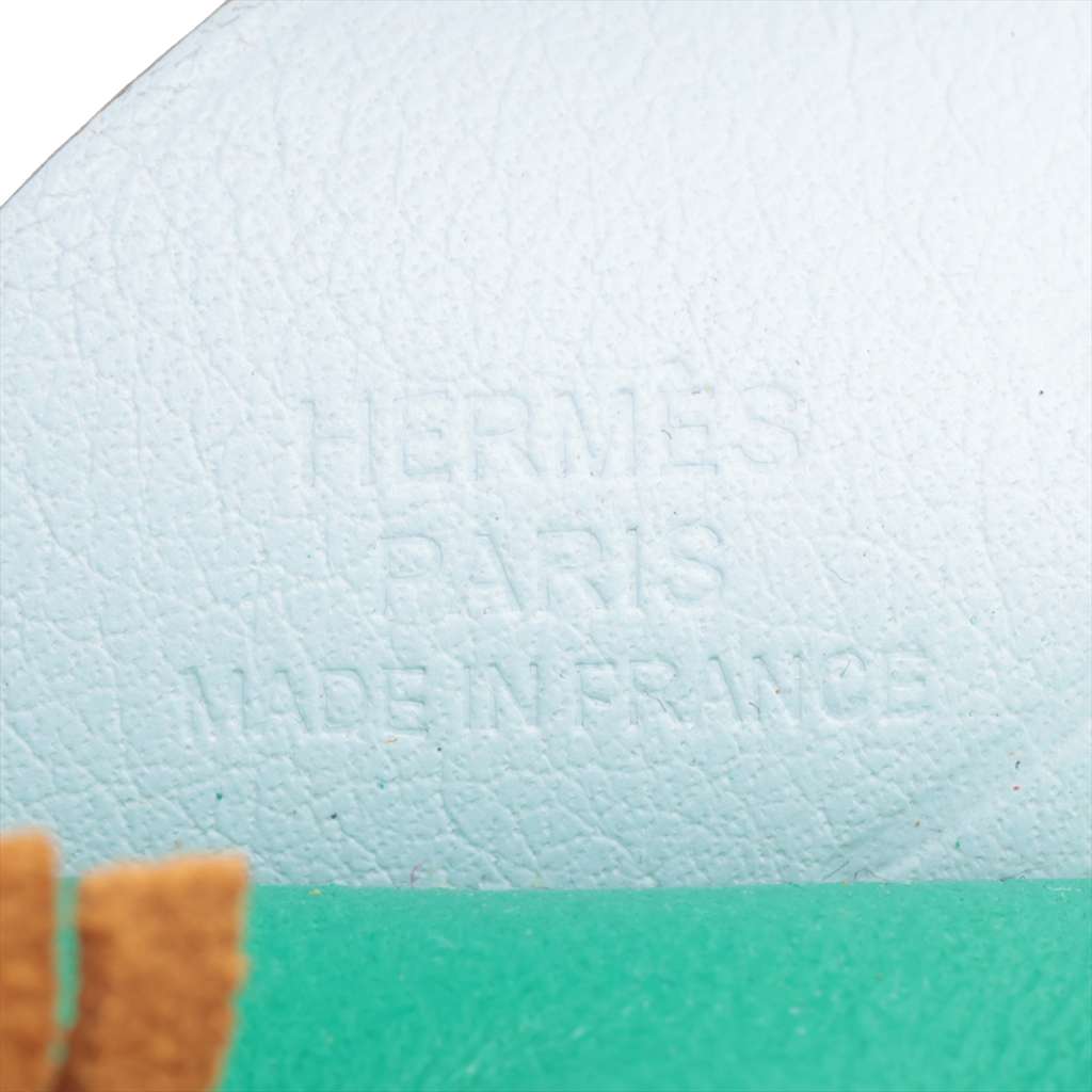 Hermès Milo Lambskin and Swift Grigri Rodeo Pegase Bag Charm PM Green Leather Very good condition - Inside View