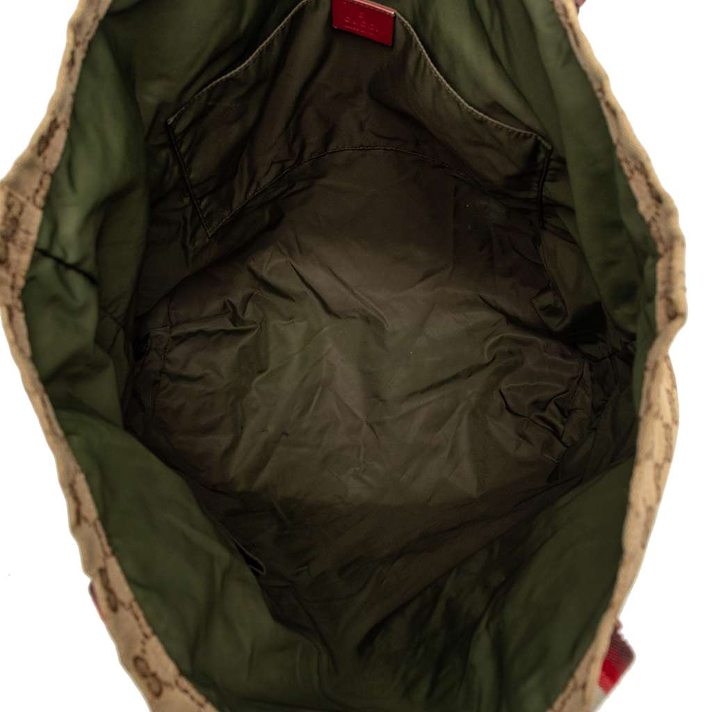 Gucci GG Canvas Web Tote Beige Very good condition - Model View