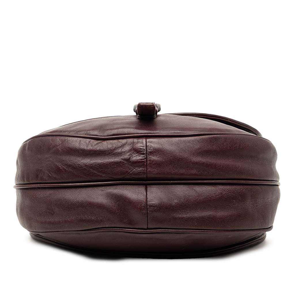 Bottega Veneta Intrecciato Trimmed Leather Double Sided Flap Satchel Red Leather Very good condition - Inside View