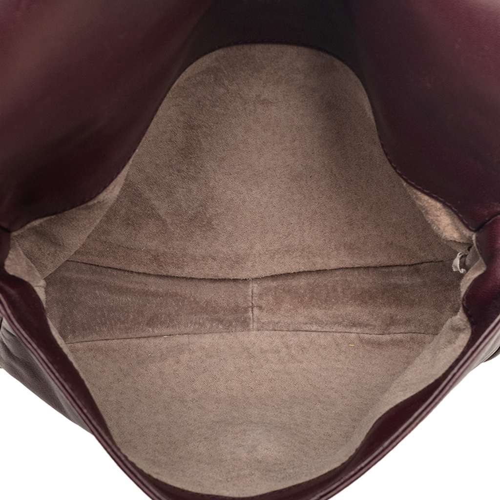 Bottega Veneta Intrecciato Trimmed Leather Double Sided Flap Satchel Red Leather Very good condition - Model View