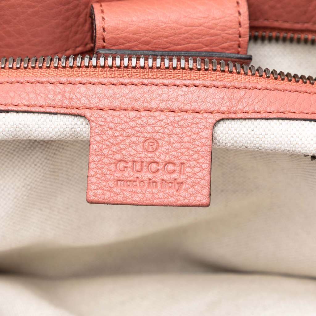 Gucci Medium Calfskin Bamboo Shopper Satchel Pink Leather Very good condition - Box View