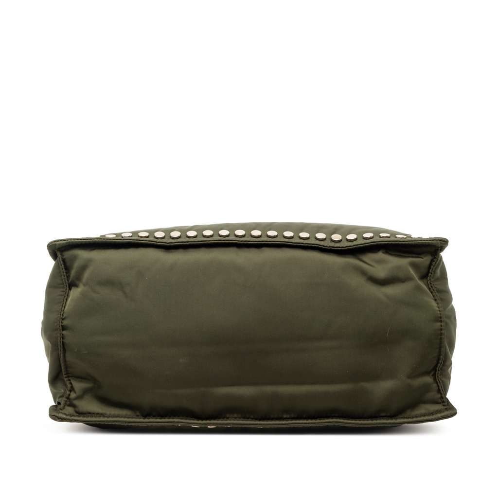 Prada Tessuto Studded Etiquette Tote Brown Very good condition - Inside View