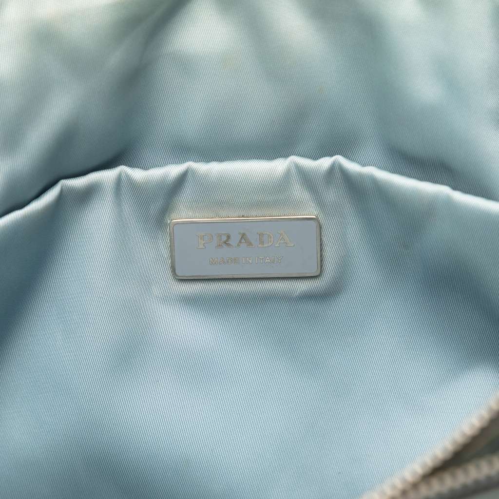 Prada Tessuto Studded Etiquette Tote Brown Very good condition - Box View