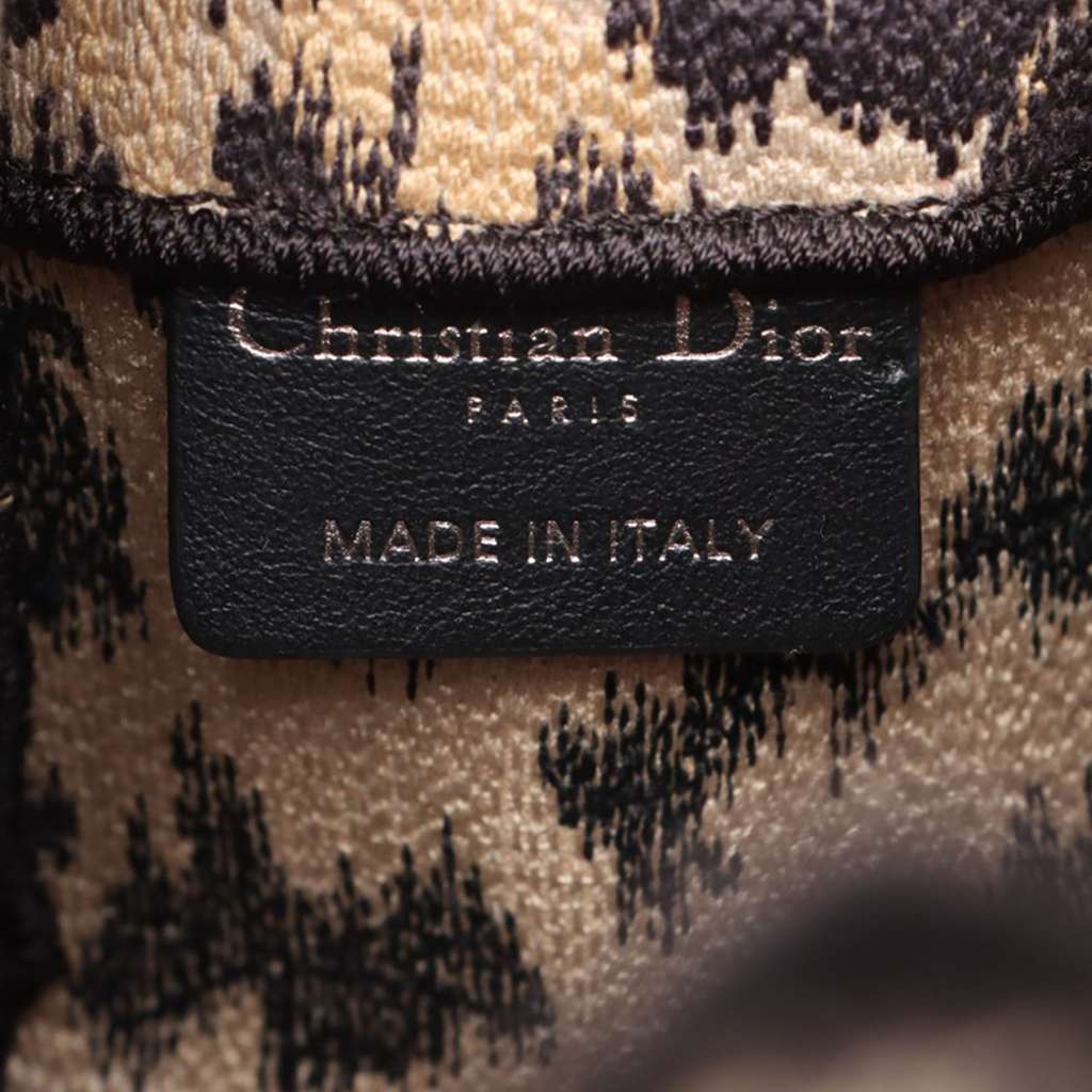 Dior Mizza Small Embroidered Canvas Leopard DiorCamp Messenger Bag Beige Canvas Very good condition - Model View