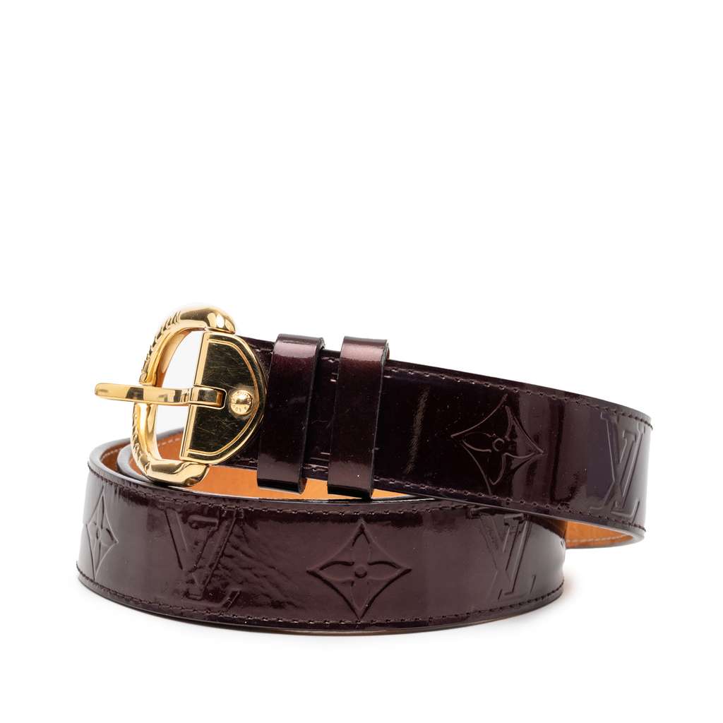 Louis Vuitton Monogram Vernis Belt Purple Leather Very good condition - Back View
