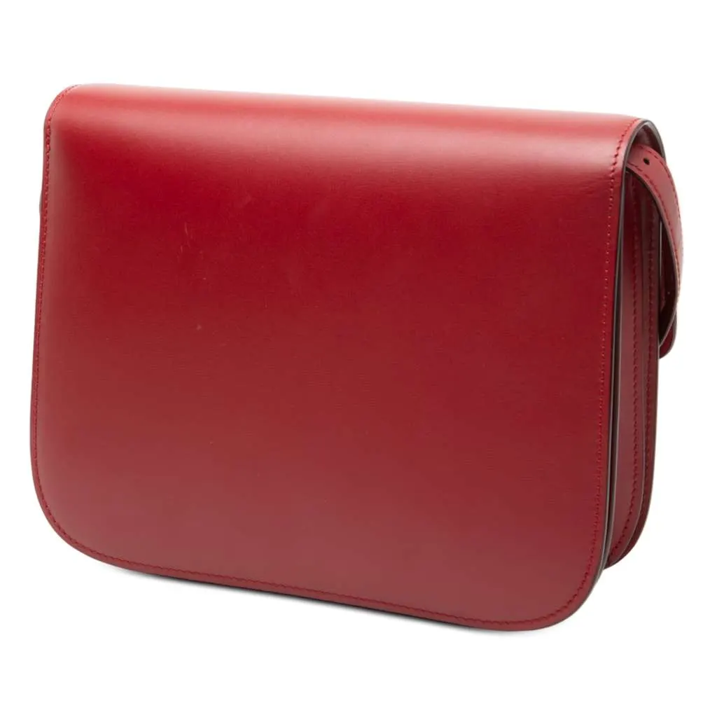 Celine Medium Calfskin Classic Box Red Leather Very good - Back View