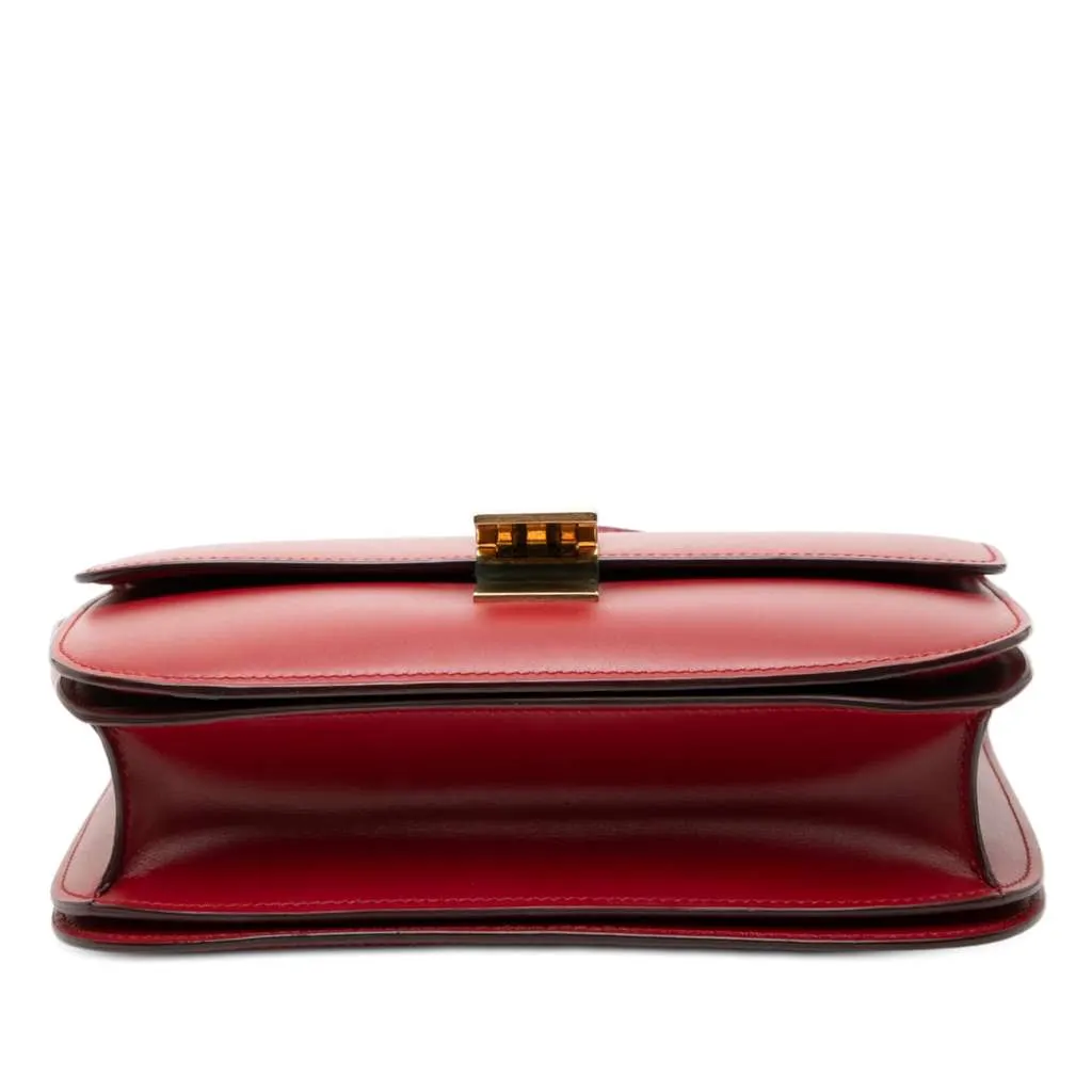 Celine Medium Calfskin Classic Box Red Leather Very good - Inside View