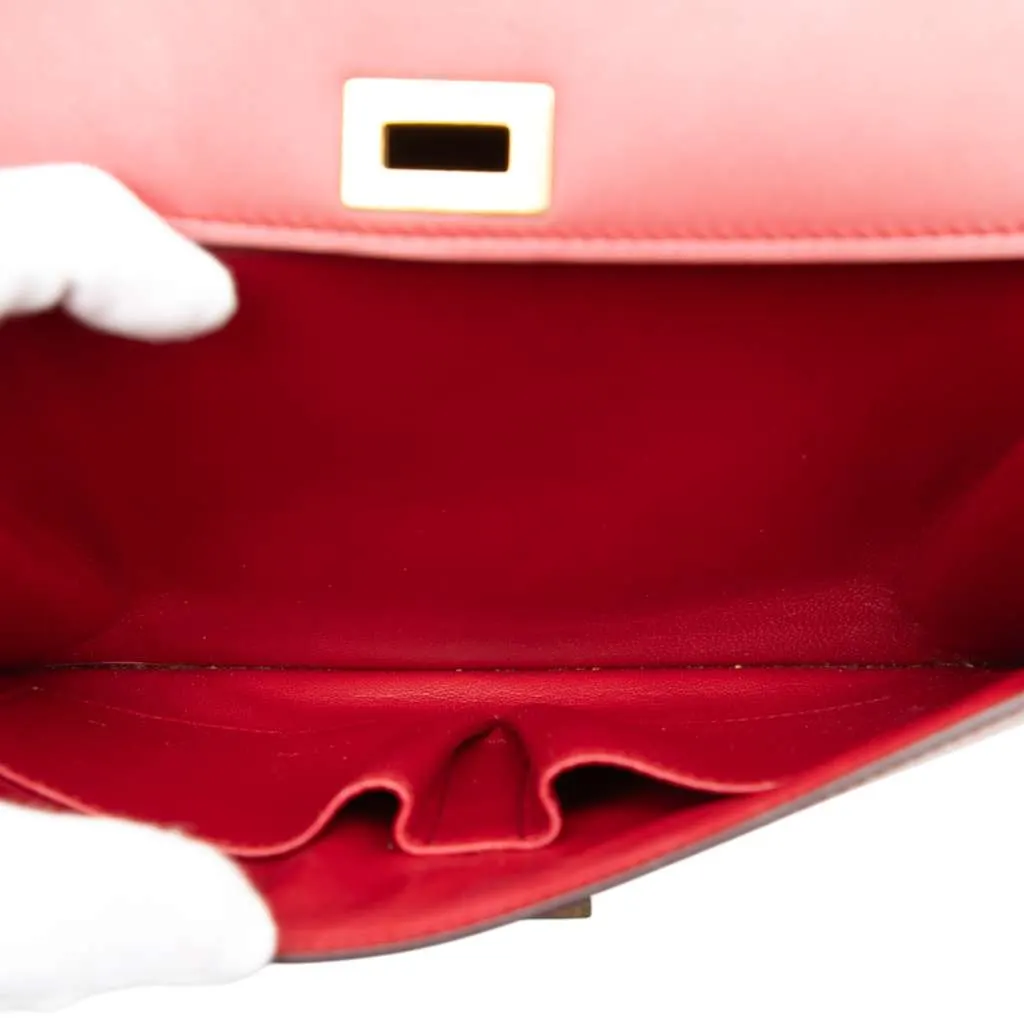 Celine Medium Calfskin Classic Box Red Leather Very good - Model View