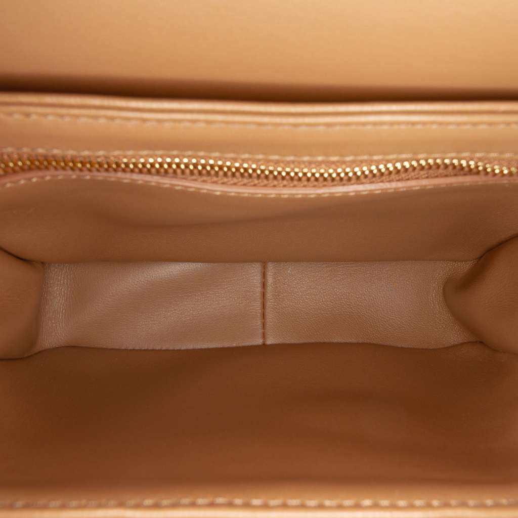 Celine Teen Shiny Calfskin Triomphe Crossbody Brown Leather Very good condition - Model View