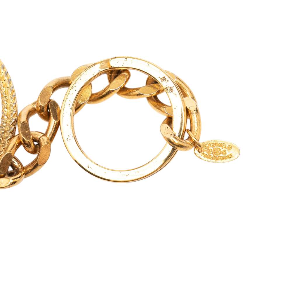 Chanel CC Gold Plated Key Chain Gold Metal Very good condition - Inside View