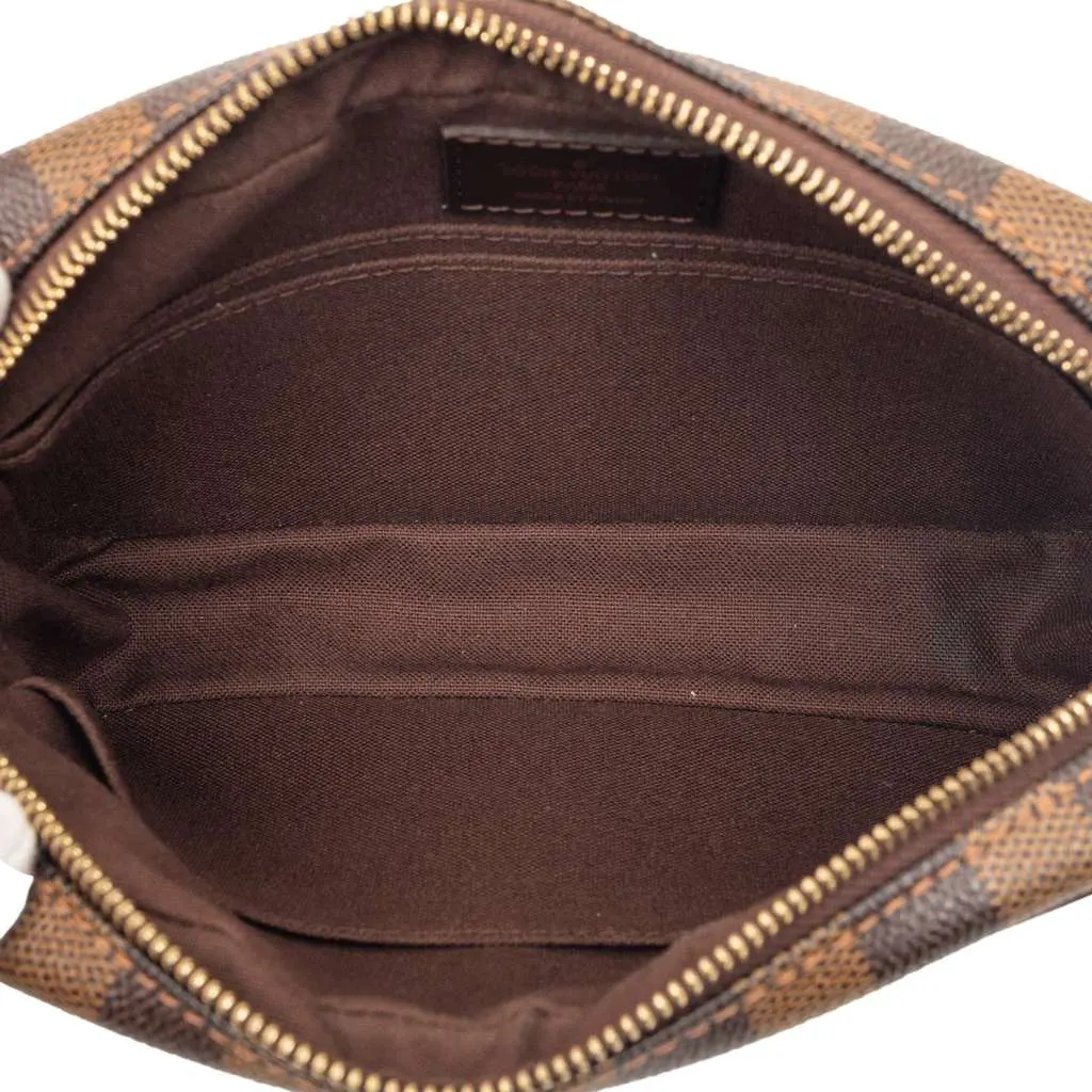 Louis Vuitton Damier Ebene Pochette Billets Macao Brown Very good - Model View