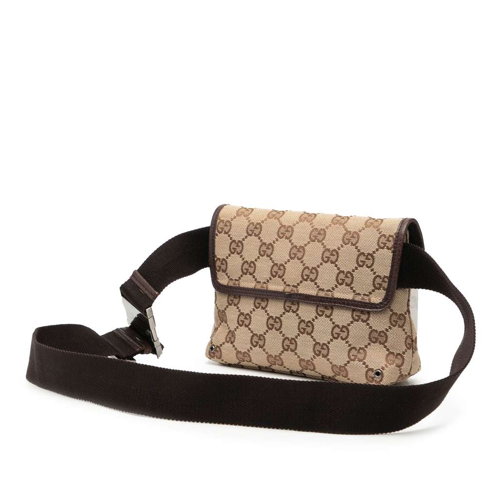 Gucci GG Canvas Jackie Belt Bag Beige Very good condition - Back View