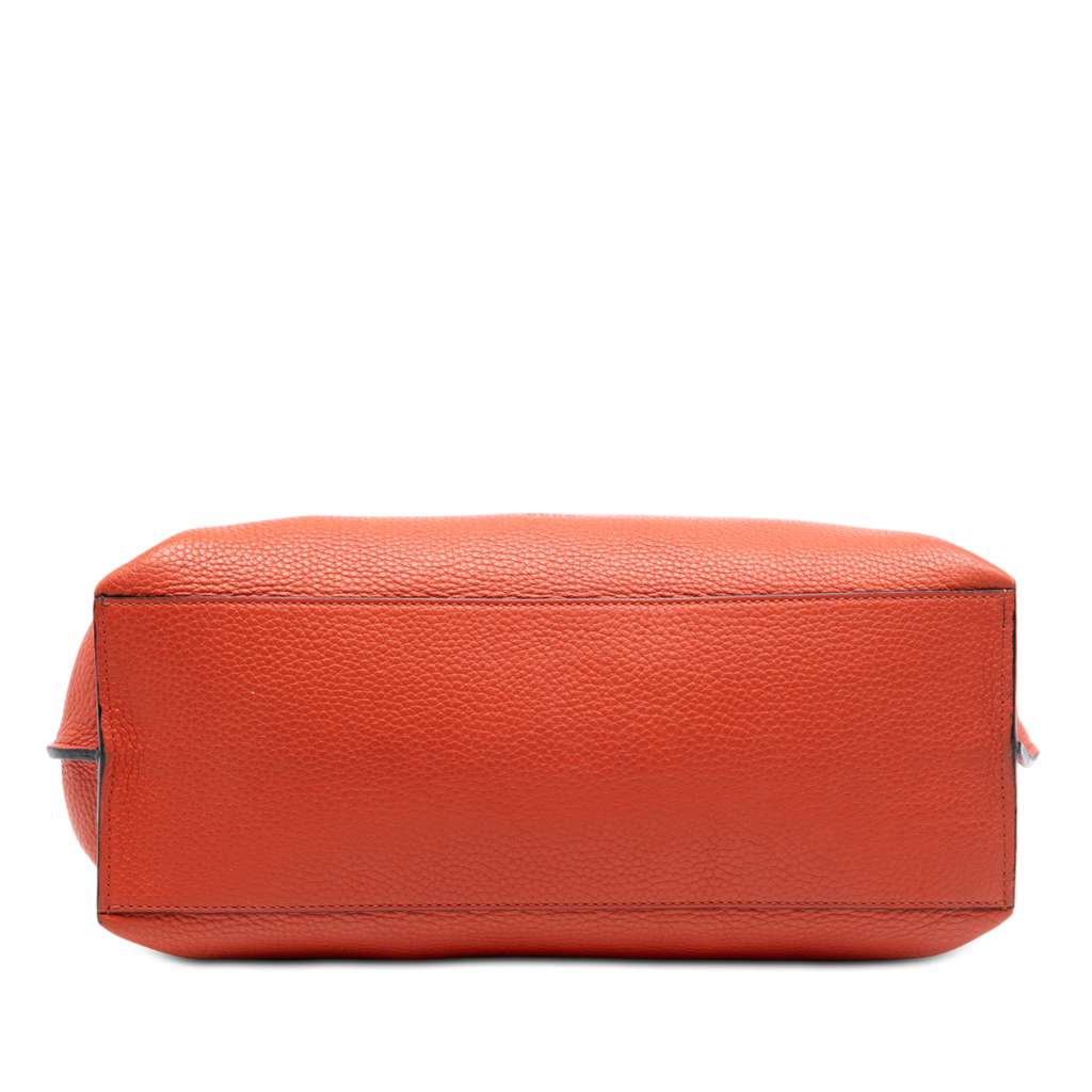 Gucci Medium Leather Bamboo Daily Satchel Orange Leather Very good condition - Inside View