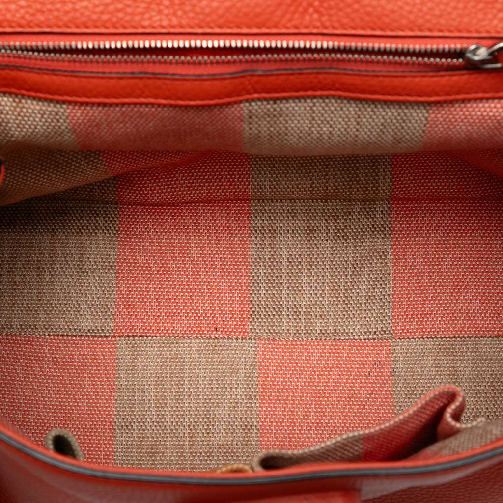 Gucci Medium Leather Bamboo Daily Satchel Orange Leather Very good condition - Model View