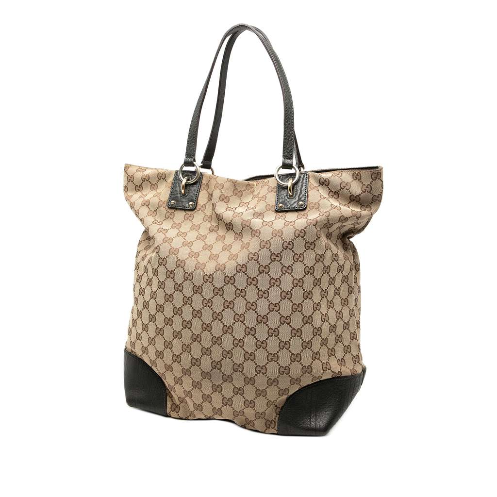 Gucci Large GG Canvas GG Charm Tote Beige Very good condition - Back View