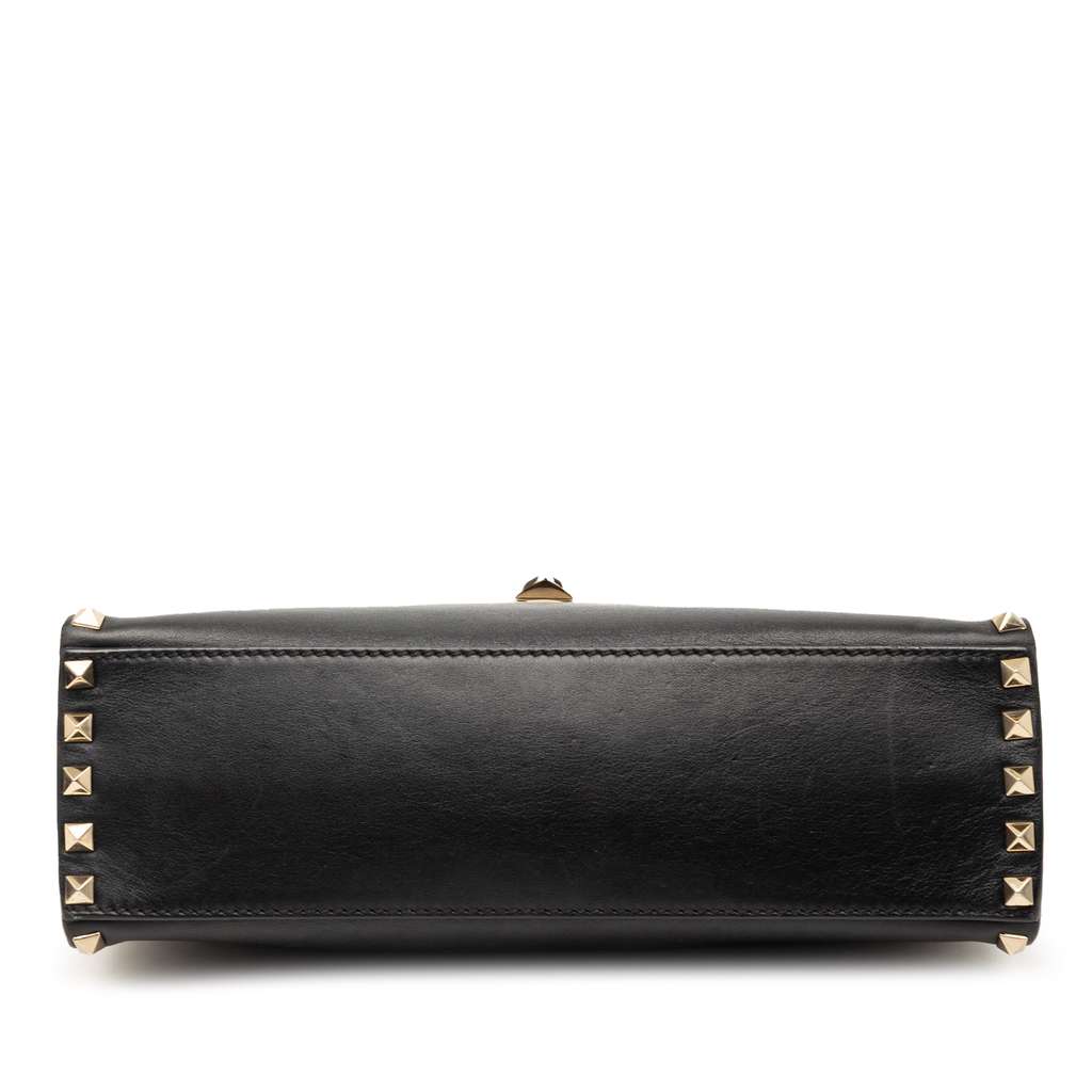 Valentino Small Leather Rockstud Single Handle Flap Black Leather Very good condition - Inside View