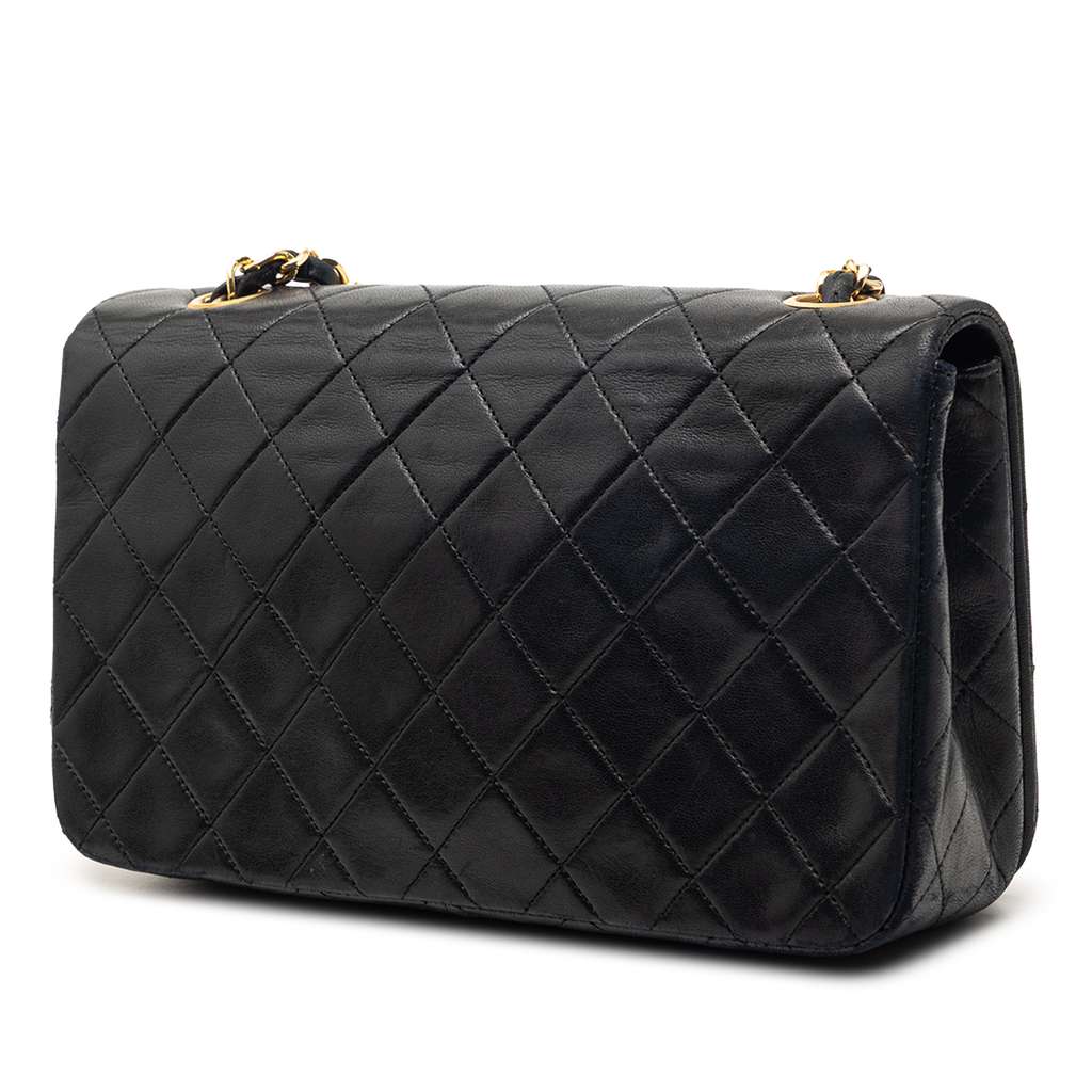 Chanel Small CC Turnlock Full Single Flap Black Leather Very good condition - Back View