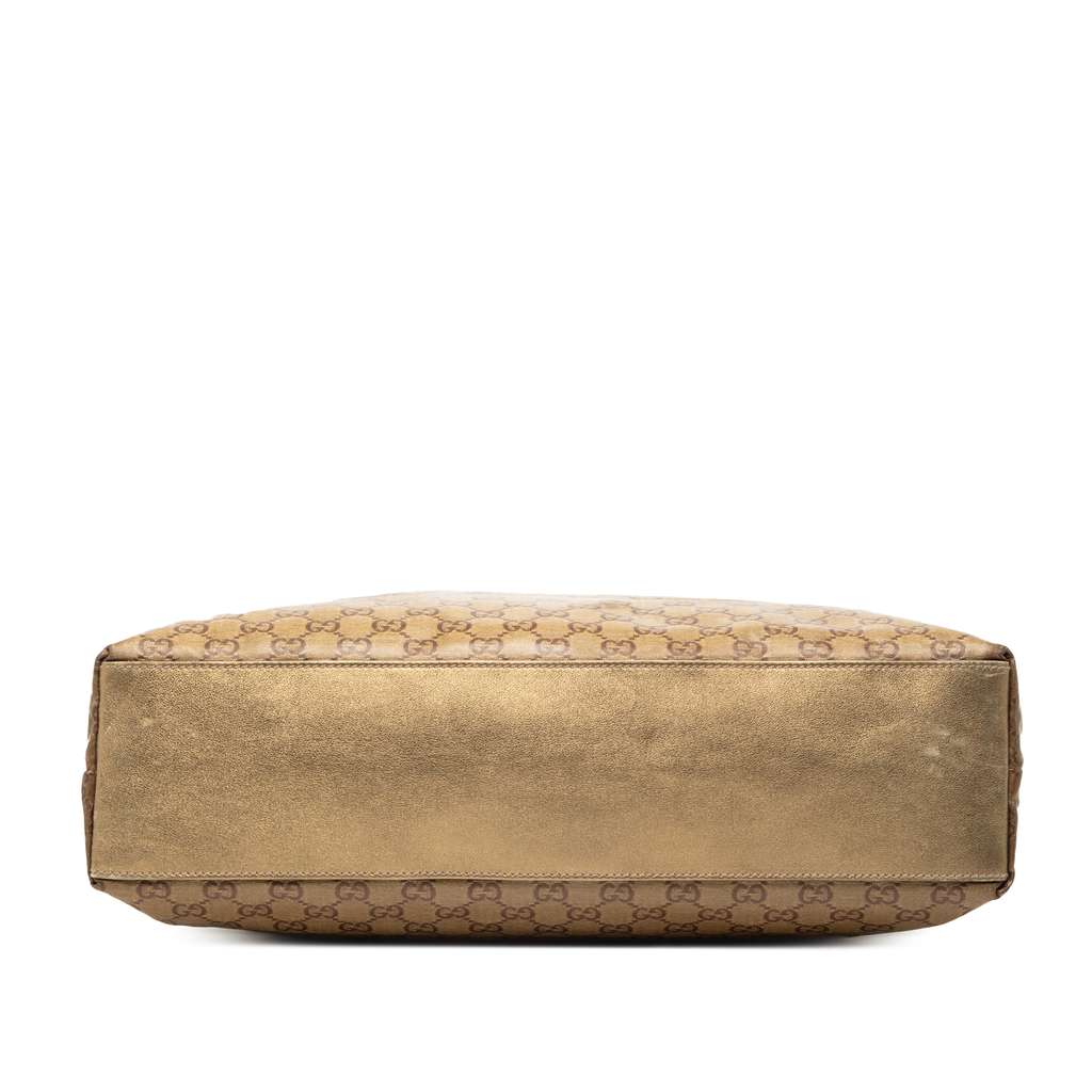 Gucci GG Crystal Vertical Web Tote Gold Canvas Very good condition - Inside View