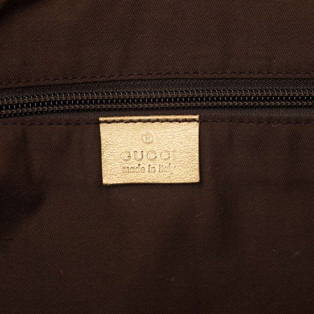 Gucci GG Crystal Vertical Web Tote Gold Canvas Very good condition - Box View