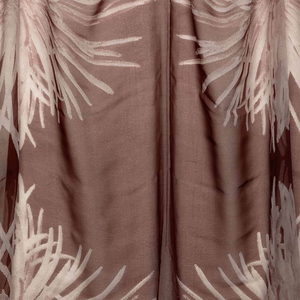 Hermès Dahlia Mousseline Silk Shawl 140 Red Silk Very good condition - Back View