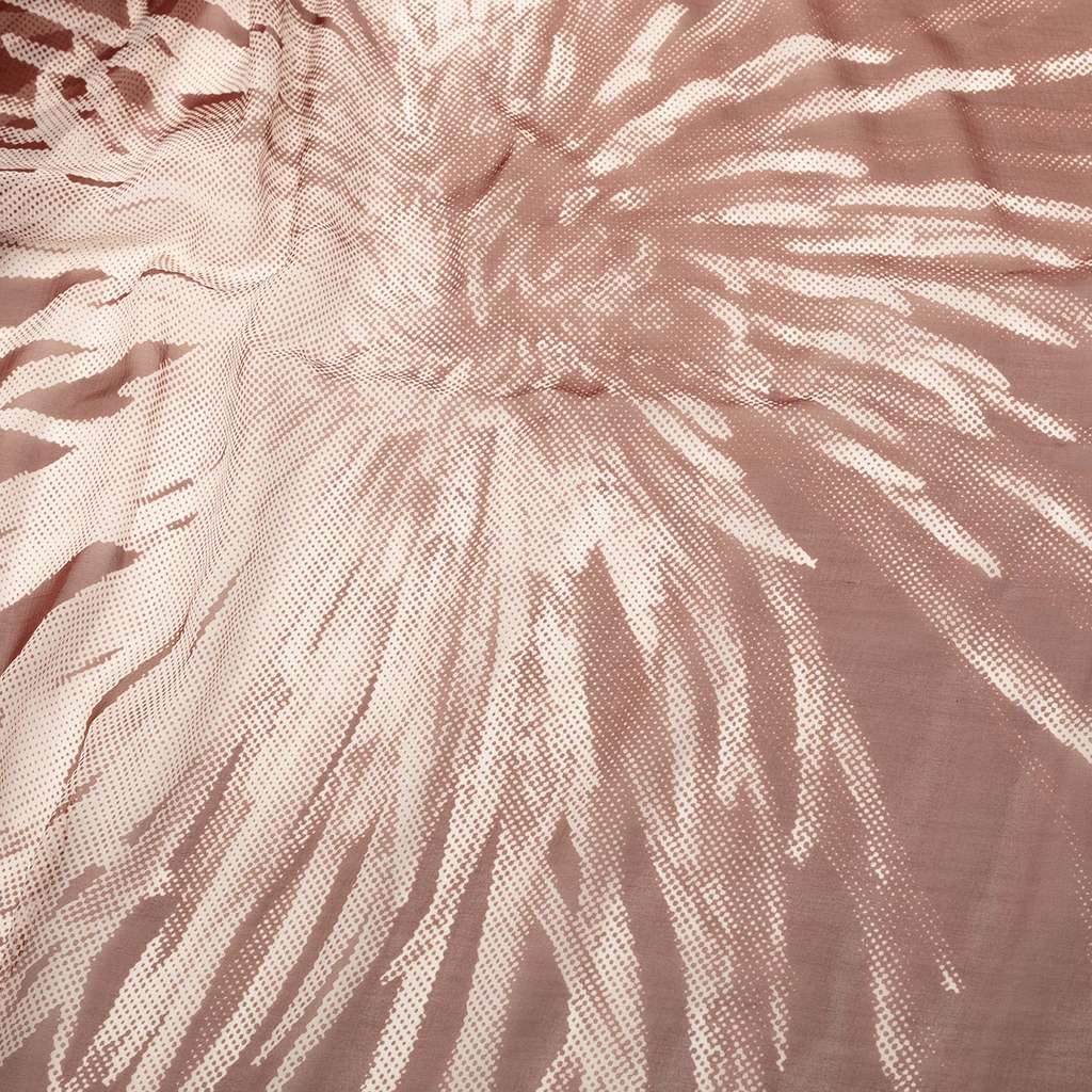 Hermès Dahlia Mousseline Silk Shawl 140 Red Silk Very good condition - Inside View