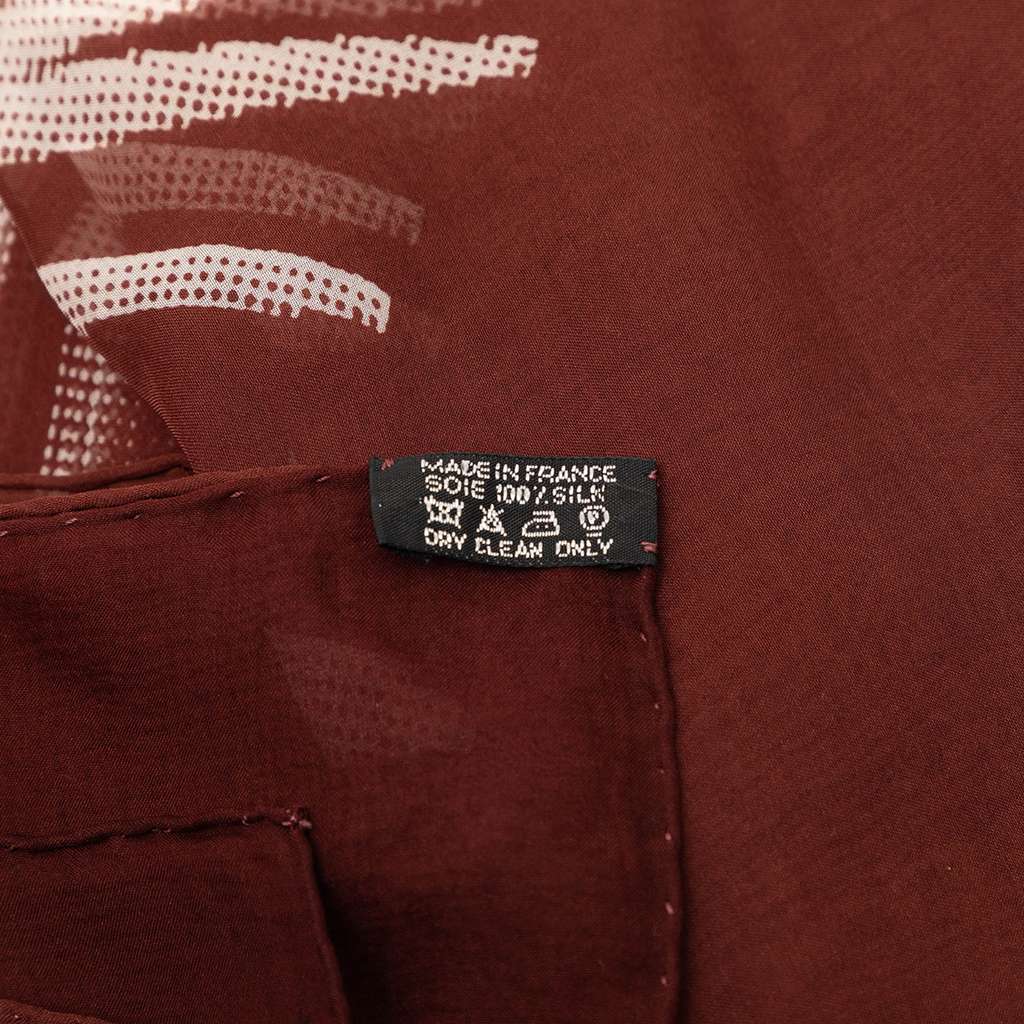 Hermès Dahlia Mousseline Silk Shawl 140 Red Silk Very good condition - Box View