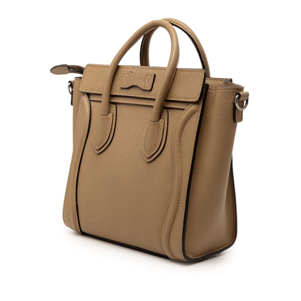 Celine Nano Leather Luggage Tote Brown Leather Very good condition - Back View