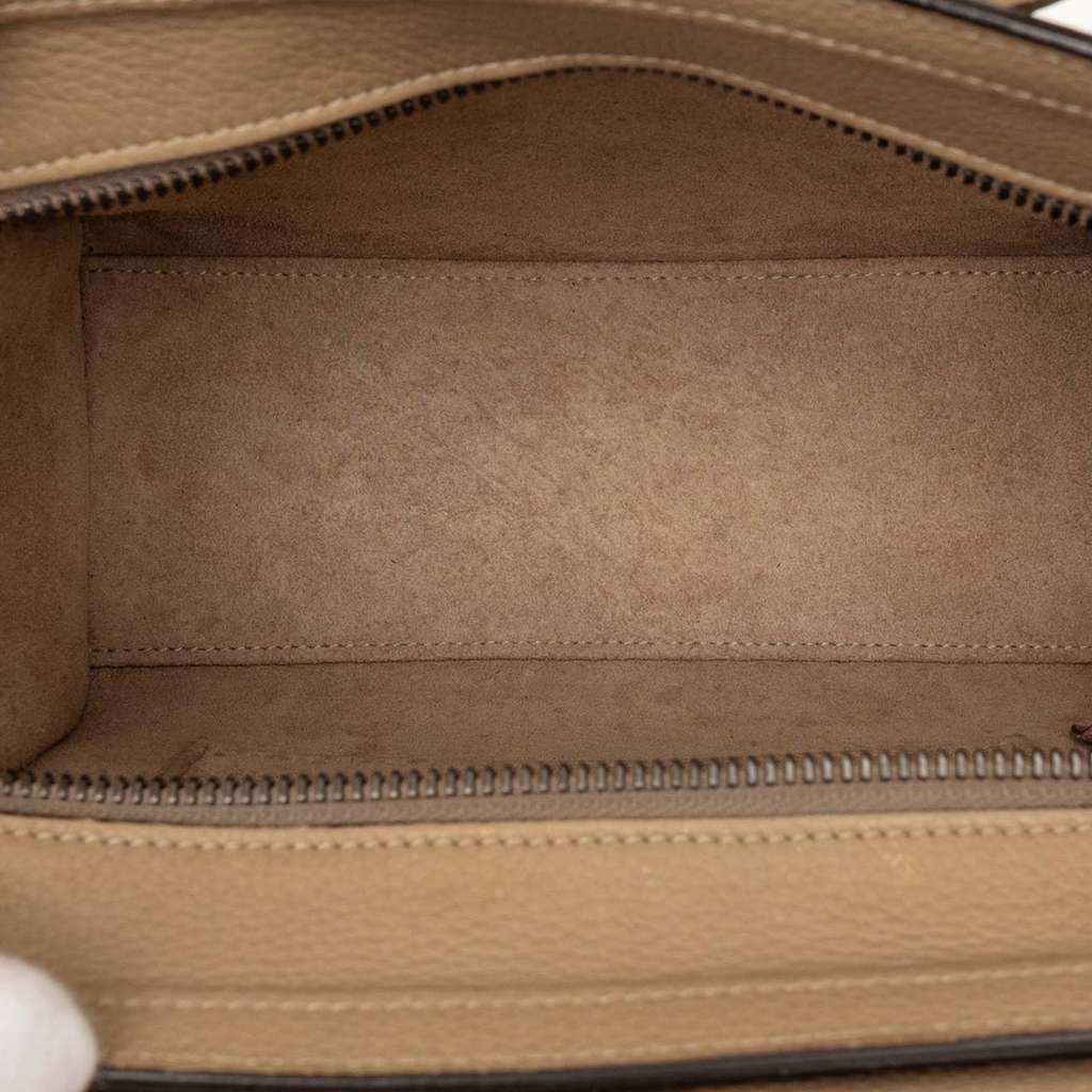 Celine Nano Leather Luggage Tote Brown Leather Very good condition - Model View