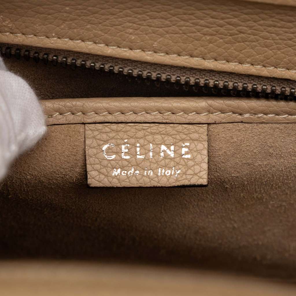 Celine Nano Leather Luggage Tote Brown Leather Very good condition - Box View