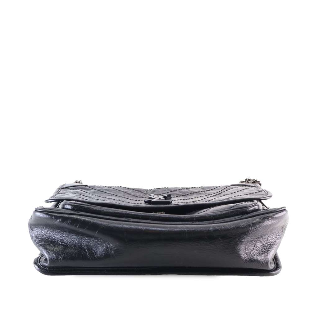 Saint Laurent Medium Crinkled Calfskin Niki Black Leather Very good condition - Inside View