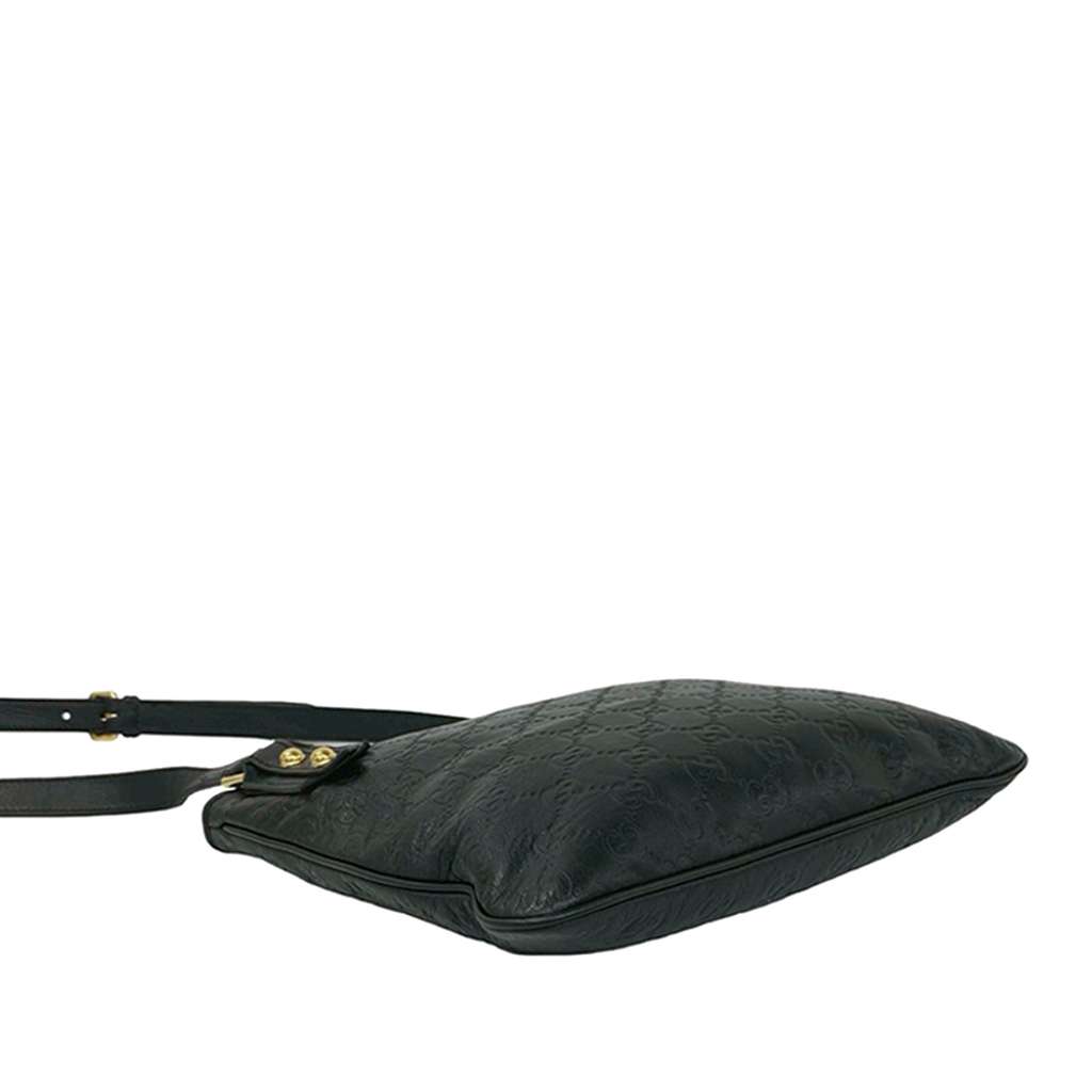 Gucci Guccissima Crossbody Black Leather Very good condition - Box View