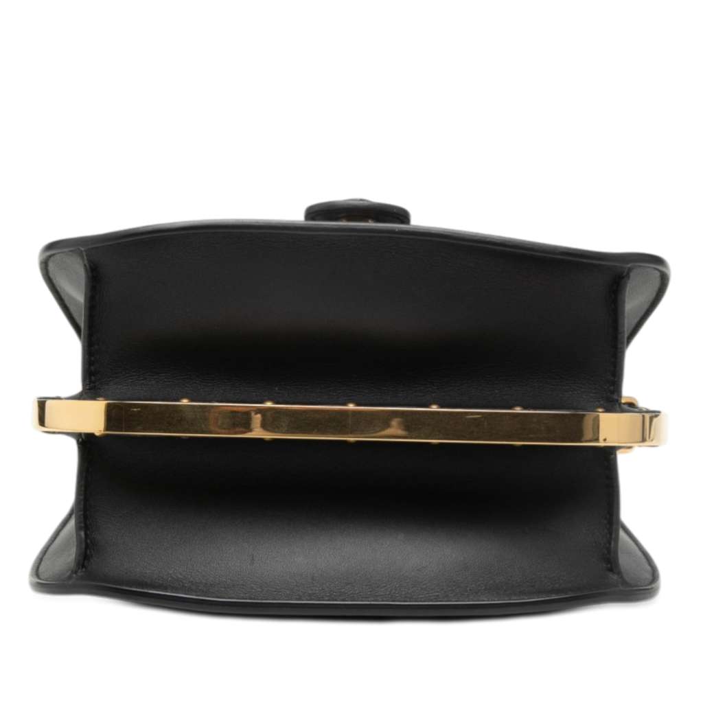 Dior Medium Calfskin Bobby Frame Flap Black Leather Very good condition - Inside View