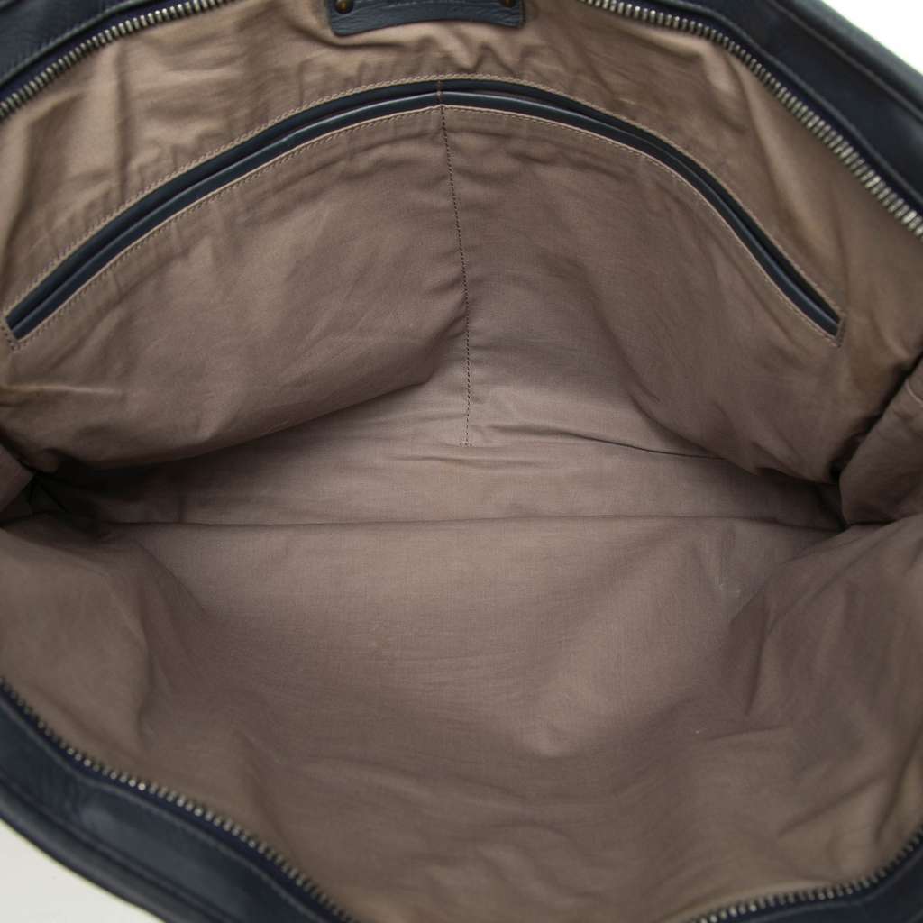 Bottega Veneta Nappa Intrecciato Business Bag Blue Leather Very good condition - Model View