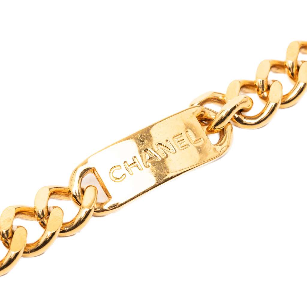 Chanel CC Medallion Chain-Link Belt Gold Metal Very good condition - Back View