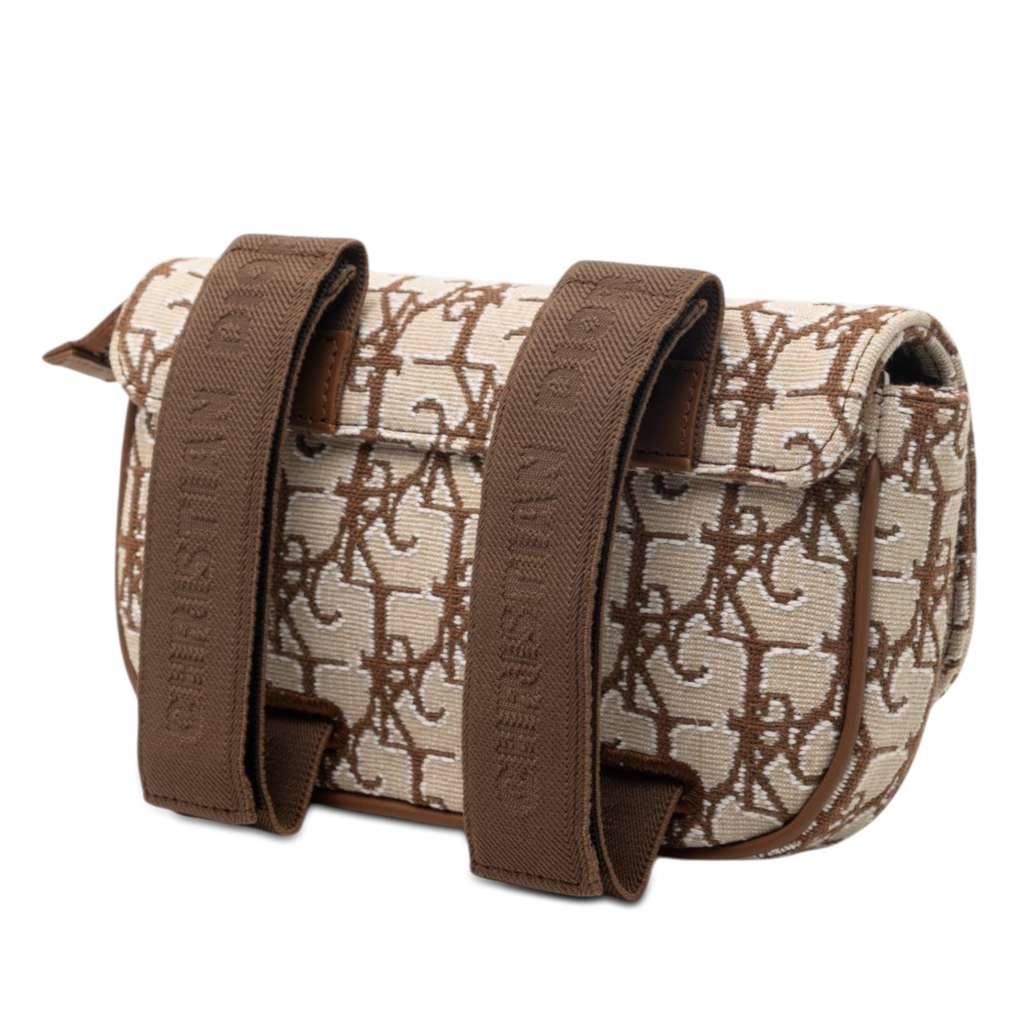 Dior Cactus Jack Oblique Canvas Saddle Arm Pouch Beige Canvas Very good condition - Back View