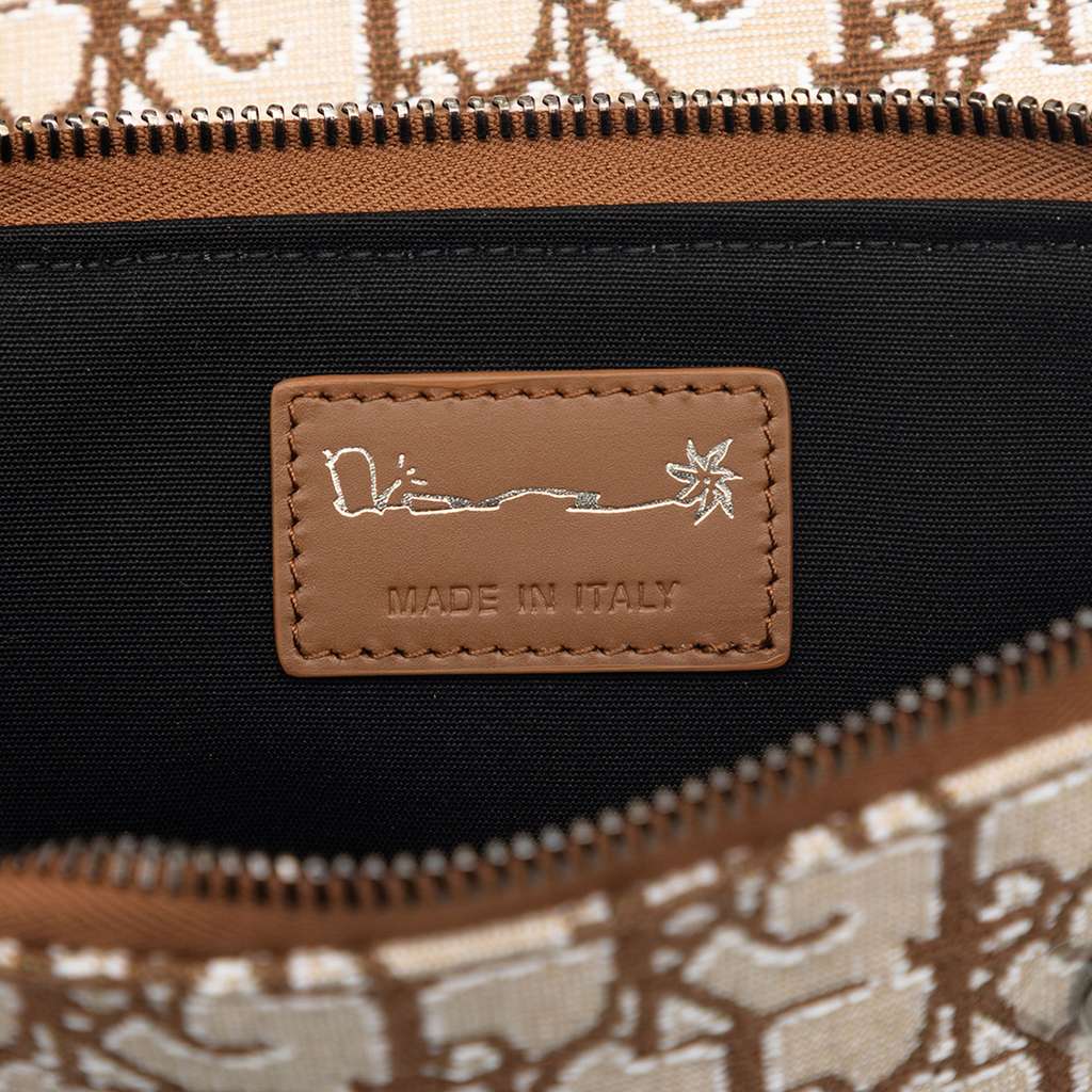 Dior Cactus Jack Oblique Canvas Saddle Arm Pouch Beige Canvas Very good condition - Box View
