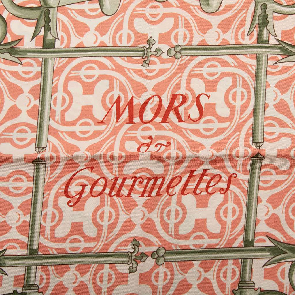 Hermès Mors et Gourmettes Silk Shawl Orange Silk Very good condition - Box View