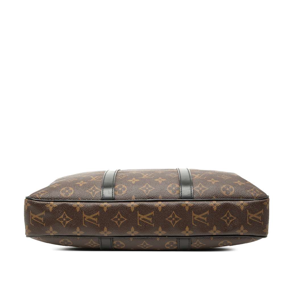 Louis Vuitton Monogram Macassar Porte Documents Jour Brown Very good condition - Inside View