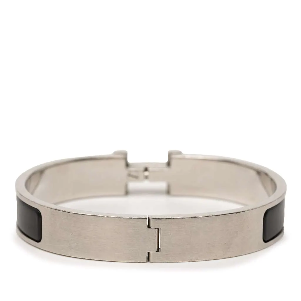 Hermès Narrow Enamel Clic H Bracelet PM Black Very good - Inside View