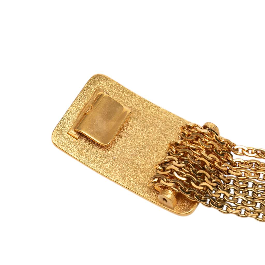 Chanel Gold Plated Multi Chain Logo Belt Gold Metal Very good condition - Inside View