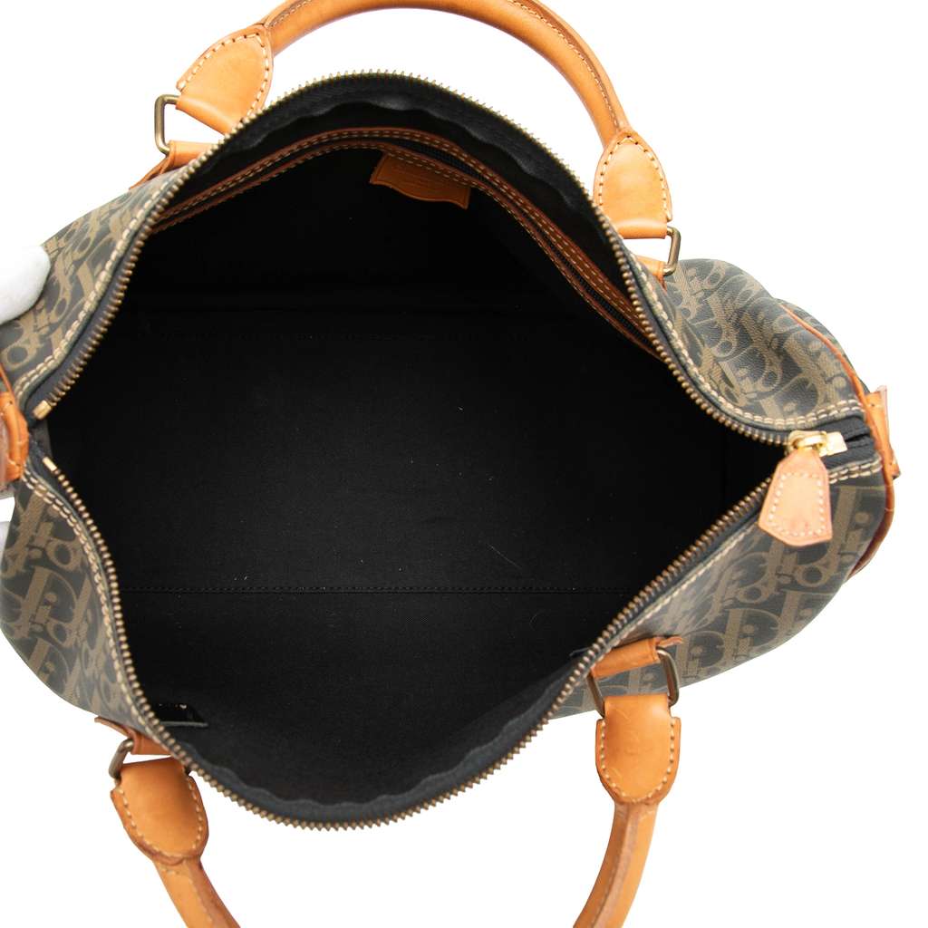 Dior Diorissimo Trotter Coated Canvas Boston Bag Brown Canvas Very good condition - Model View