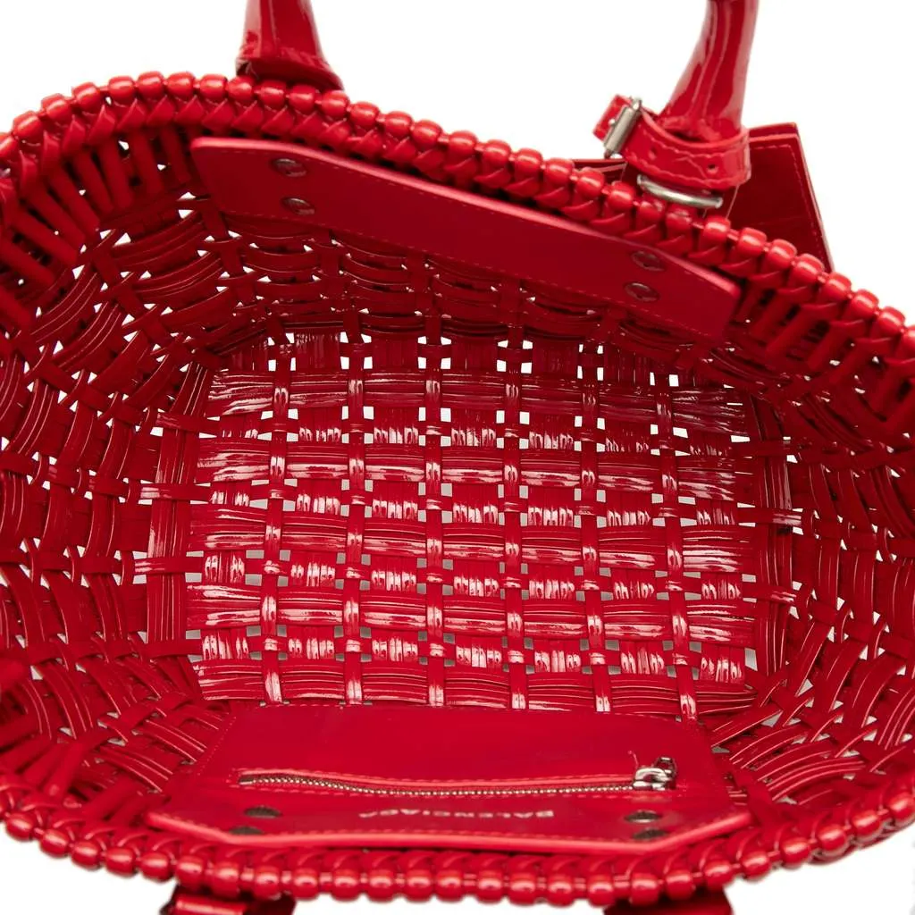 Balenciaga Faux Leather Bistro Panier XS Red Polyester Very good - Model View