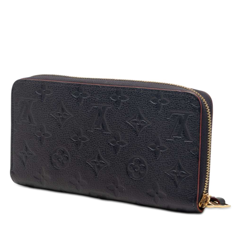 Louis Vuitton Monogram Empreinte Zippy Long Wallet Blue Leather Very good condition - Back View