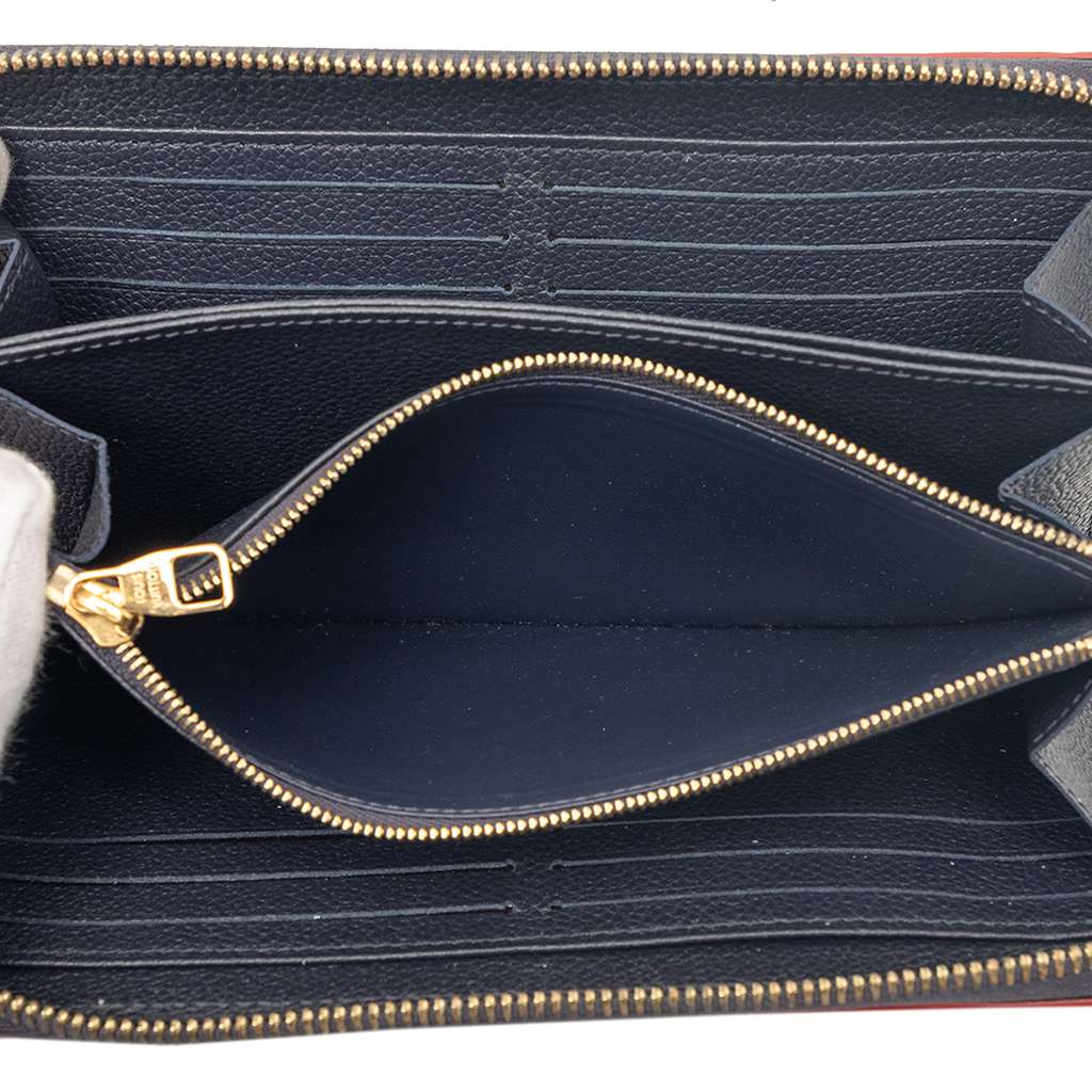 Louis Vuitton Monogram Empreinte Zippy Long Wallet Blue Leather Very good condition - Model View