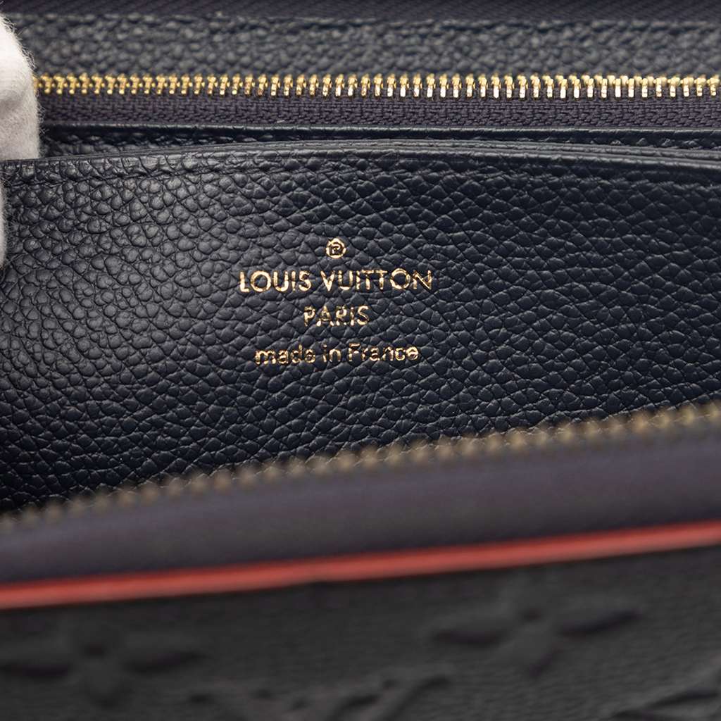 Louis Vuitton Monogram Empreinte Zippy Long Wallet Blue Leather Very good condition - Box View