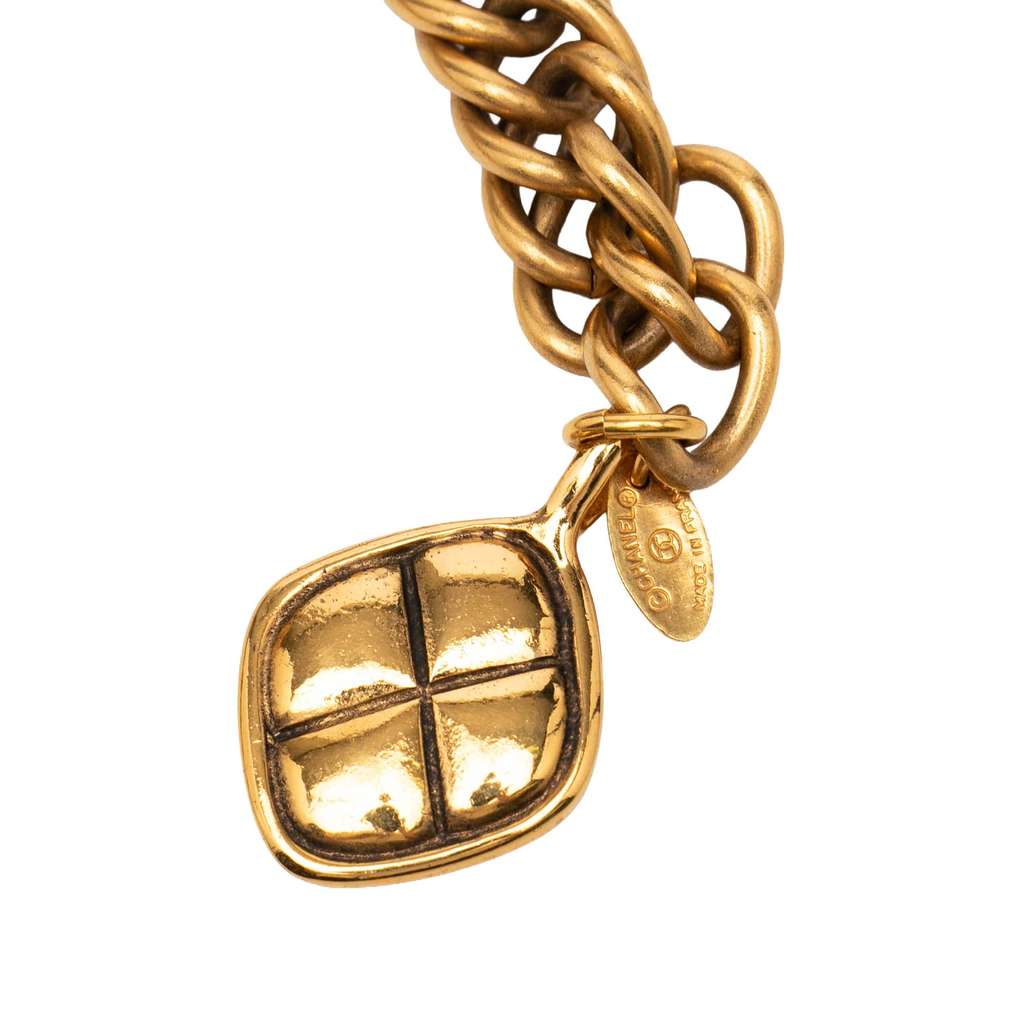 Chanel Gold Plated Quilt Charm Chain Belt Gold Metal Very good condition - Inside View