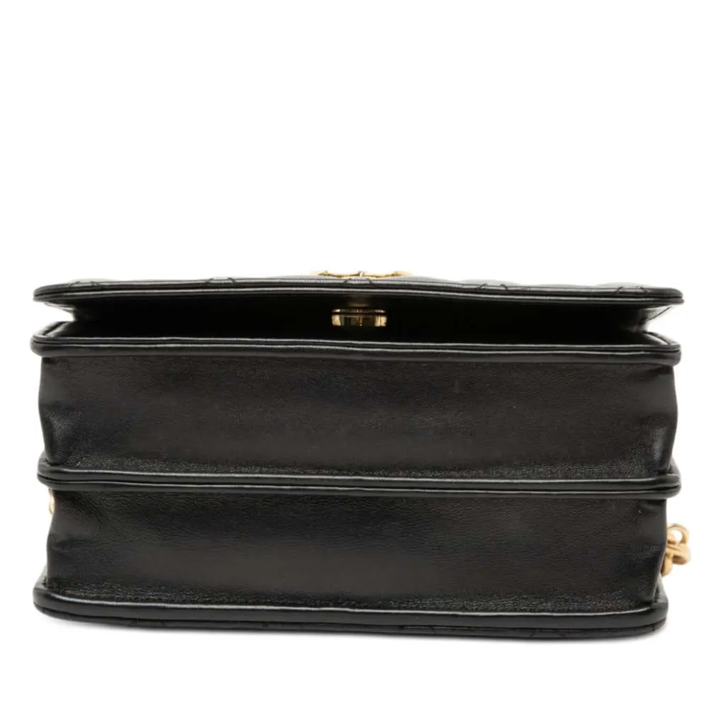 Chanel Mini CC Quilted Lambskin Bijoux Wallet on Chain Black Leather Very good - Inside View