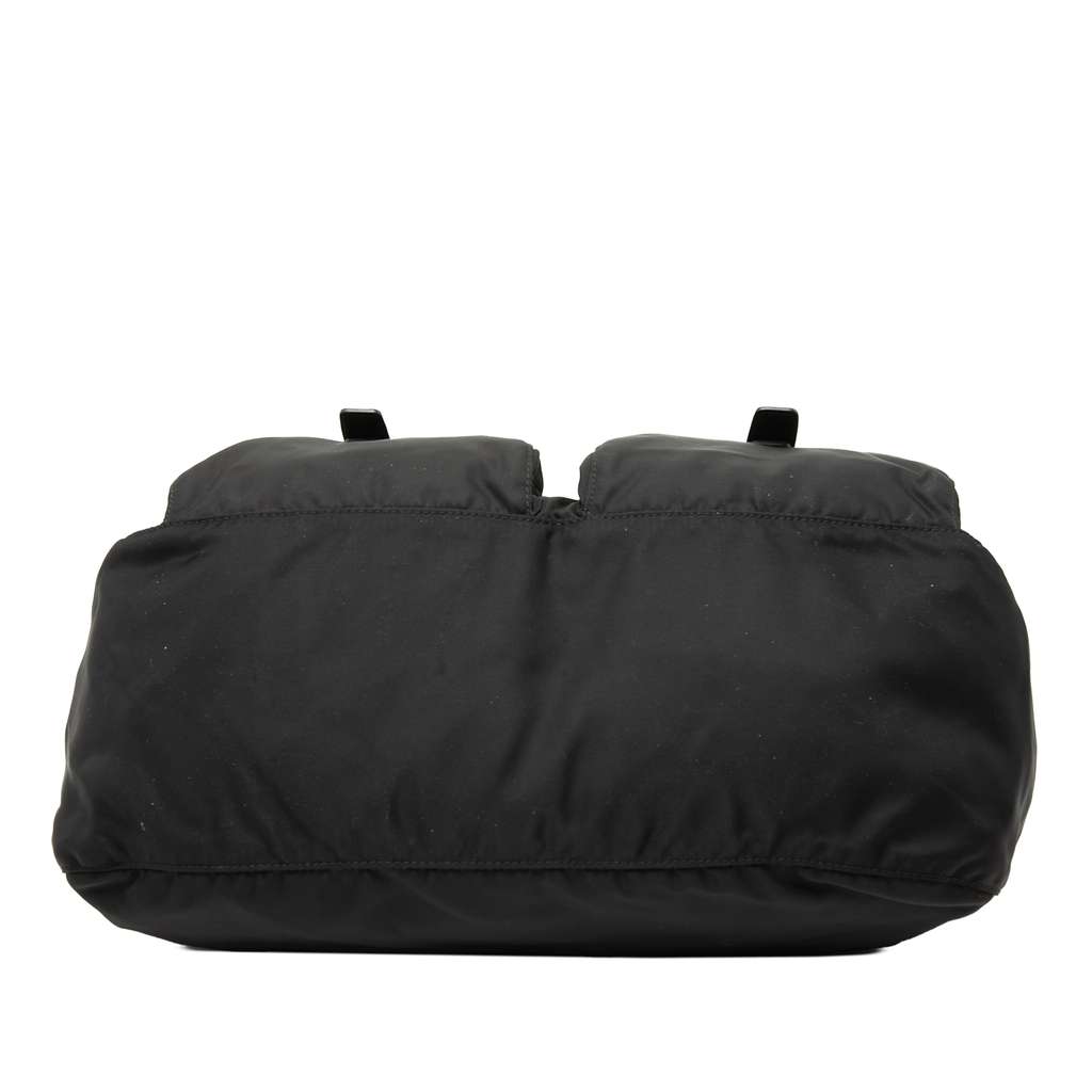 Prada Tessuto Zip Double Buckle Messenger Bag Black Very good condition - Inside View