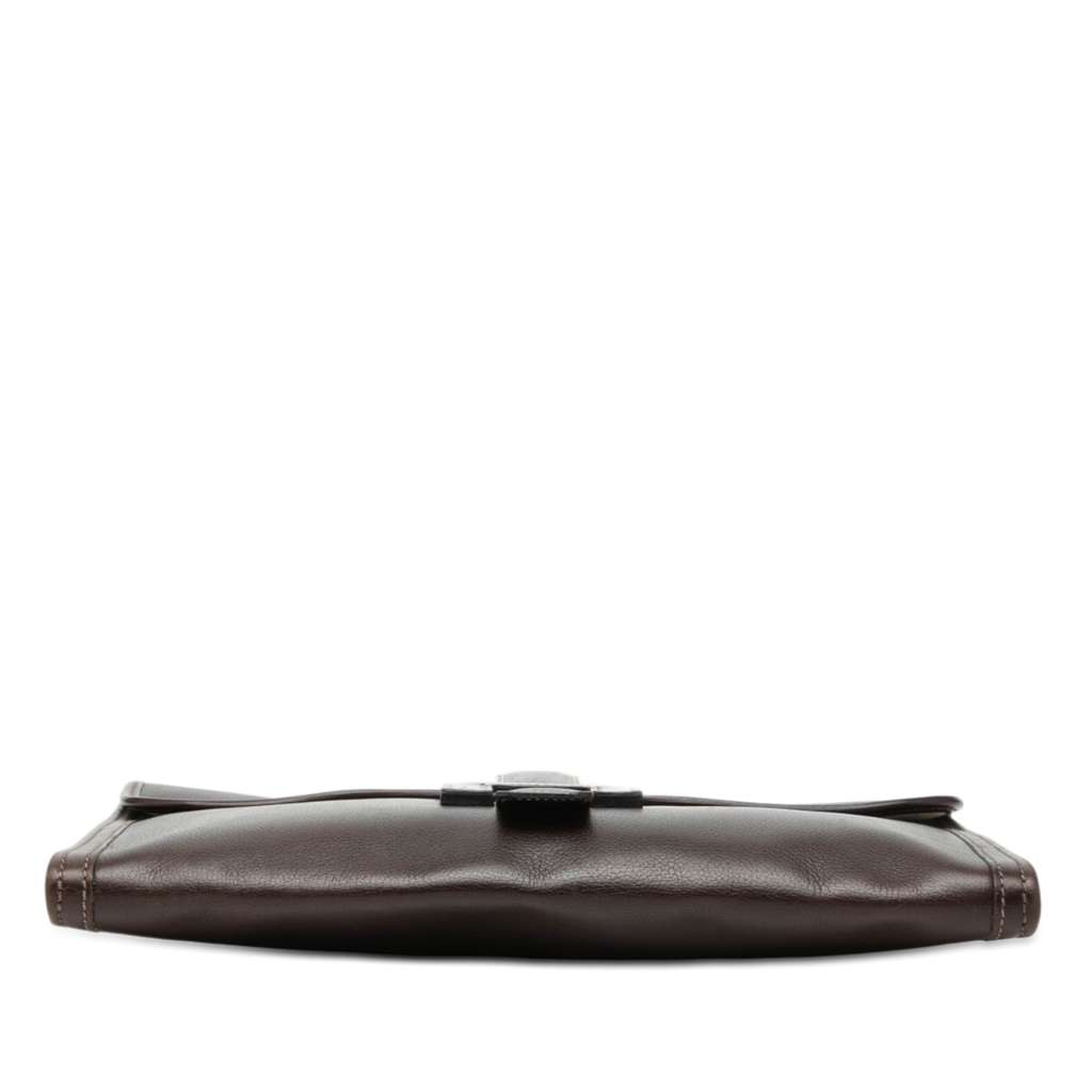 Hermès Evergrain Jige Clutch PM Brown Leather Very good condition - Inside View